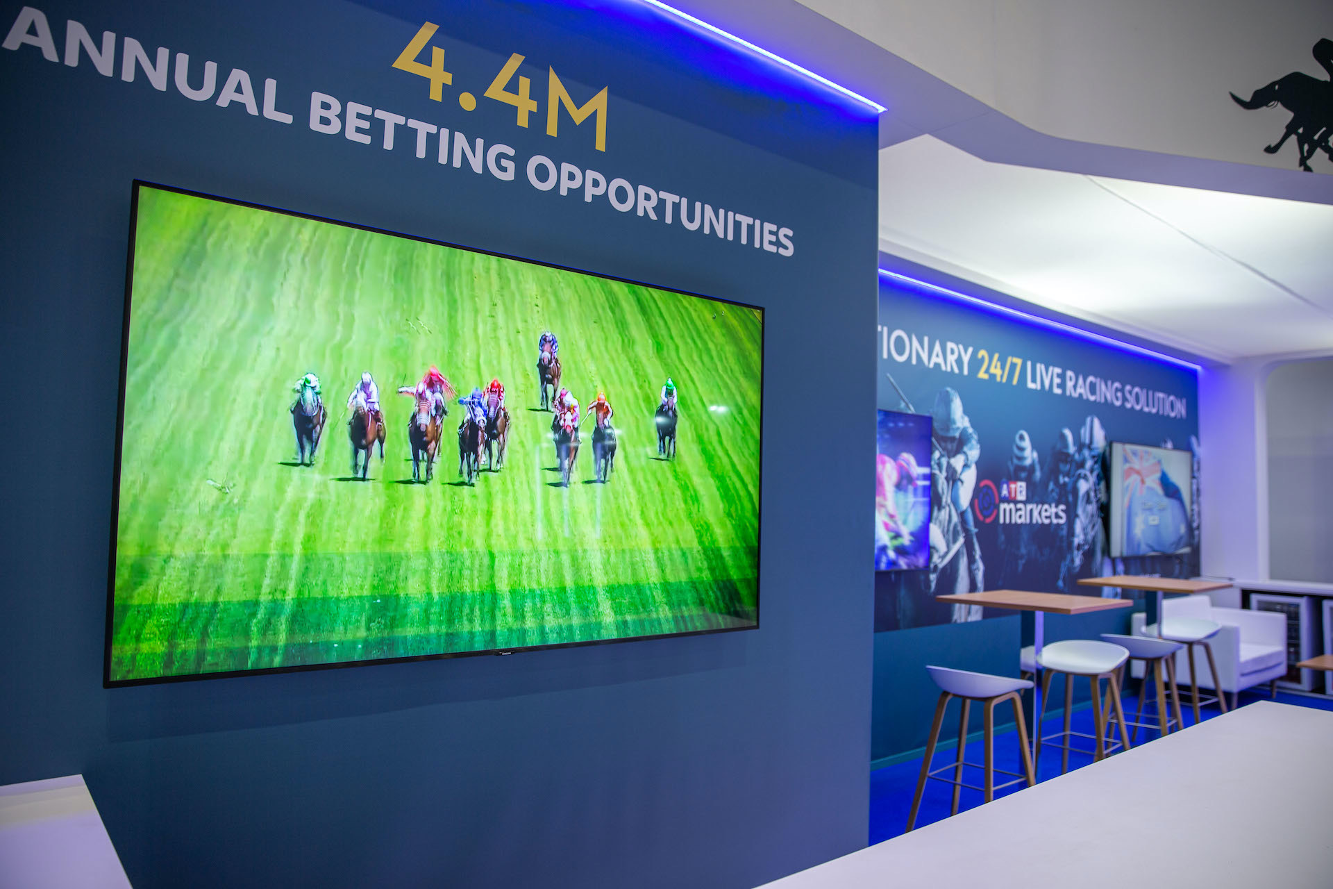 At The Races ICE London 2022 exhibition stand
