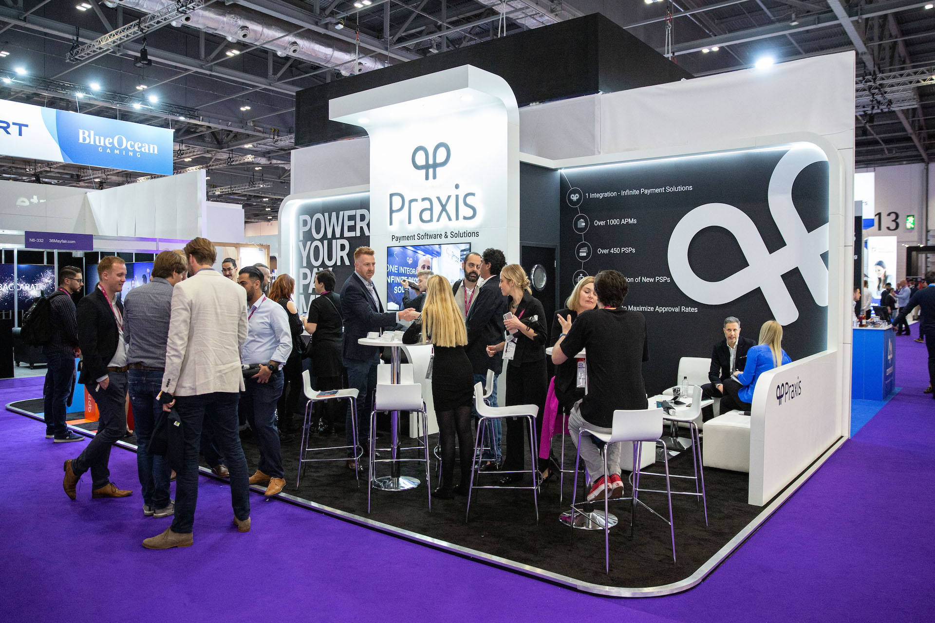 Praxis Technology ICE London 2022 exhibition stand